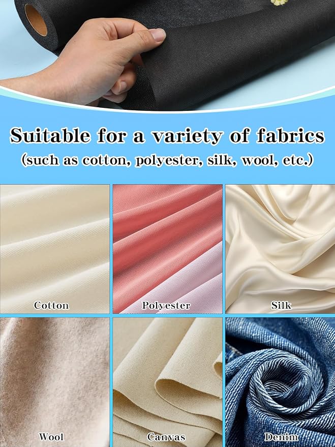 Black Lightweight Fusible Interfacing - Image 6