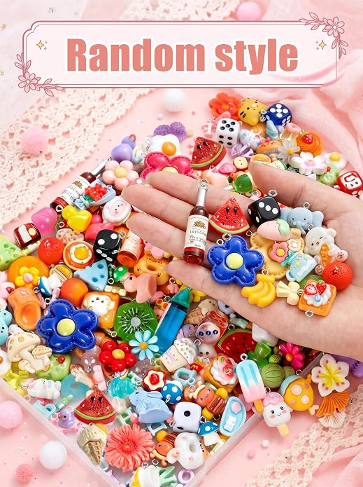 RQAYE DIY Cute Bracelet Charms, Resin Charms - Image 2