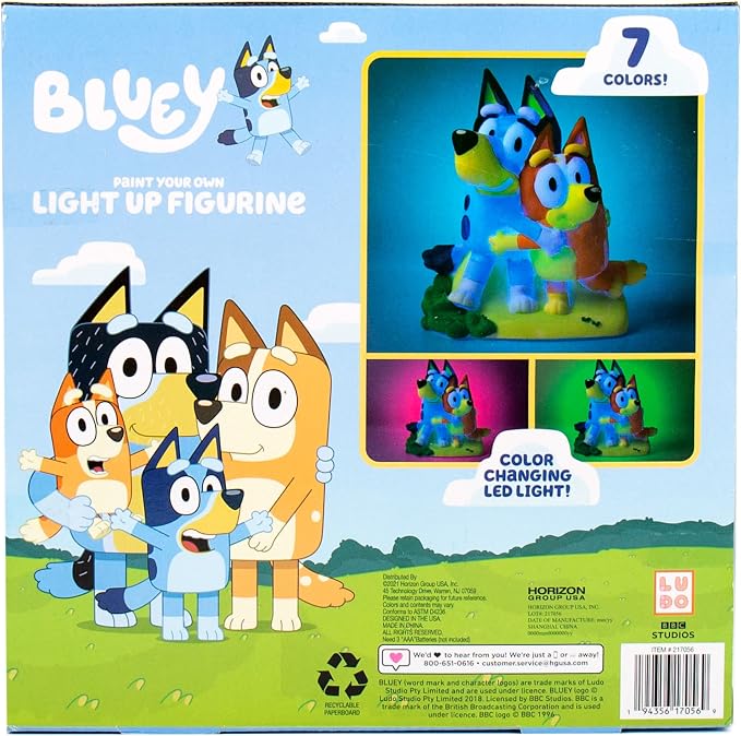 Bluey Paint Your Own Light-Up Figurine, Bingo Night Light, Toys - Image 8