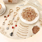 Liliaafar 96 Set Keychain Making Kit Gold Silver Metal Keychain Clips - Image 3