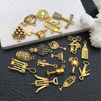 WOCRAFT 60pcs Antique Gold Wine Bracelet Charms - Image 3