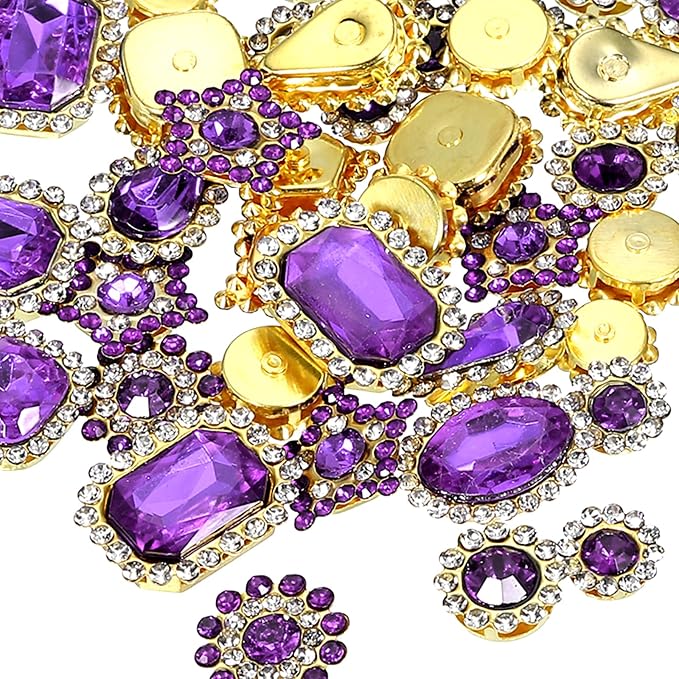 PATIKIL Sew on Rhinestones Crystal, Light Purple by PATIKIL