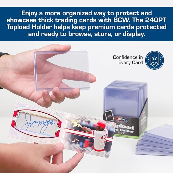 BCW Thick Card Topload Holder | Holds Relic, and Jersey Cards | Protective Card - Image 7