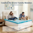IULULU King Size Mattress Topper, 3 Inch Gel Memory Foam Topper, Pressure - Image 7