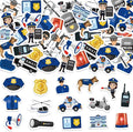 300Pcs Police Foam Stickers, Self-Adhesive Police Car Dog Stickers Cop Themed by Bonieset