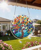 Acrylic Puzzle Suncatcher, Tree of Colorful Sun Catcher - Image 2