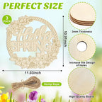 Large Size 12" Wooden Spring Ornaments to Paint, Flower Wooden DIY Blank - Image 7
