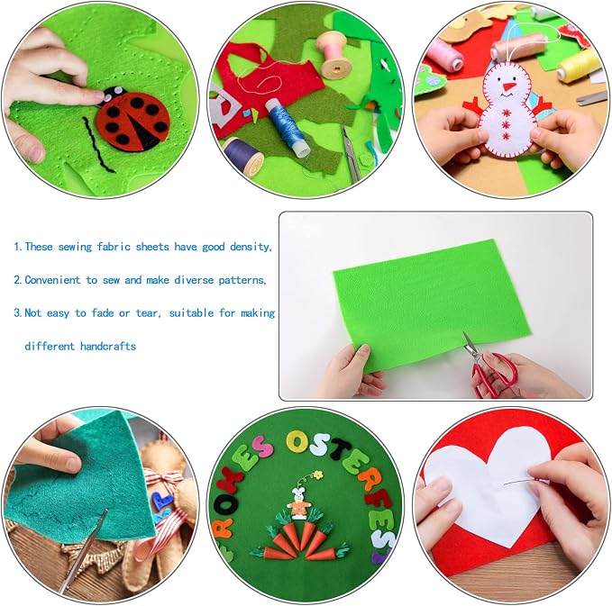 HaoFeijh Felt Fabric 72 * 36 Inch Wide 1.6mm, Fabric Sheets Soft Woven Acrylic - Image 4