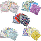 HANPATQUI 50PCS 8 x 8 inch Floral 100% Cotton Fat Quarters Fabric - Image 2