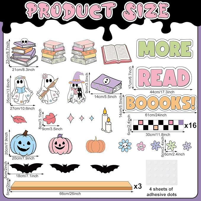 Halloween Ghost Bulletin Board Halloween Reading Classroom Decorations Cute - Image 2
