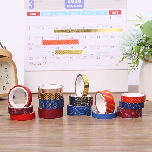 Mr. Pen- Washi Tape Set, 15 Rolls, Metallic Foil | 5 Yards/Roll, Washi Tape - Image 7