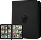 360 Cards Ringless 9-Pocket Side Loading Trading Card Binder, PU Zipper Fixed by GERMUN