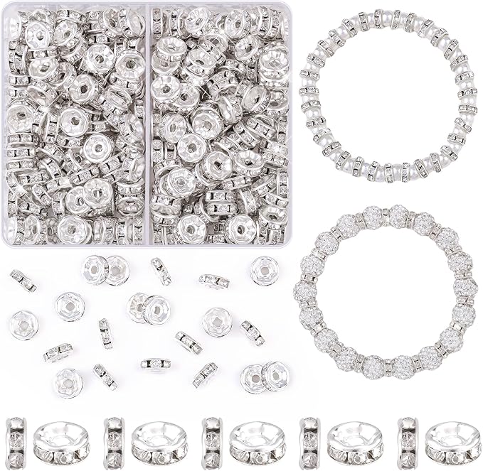 TINKRSTUFF 200 pcs 8mm Spacer Beads by TINKRSTUFF