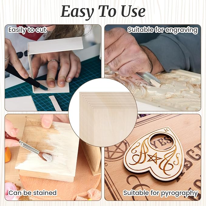 10Pack Basswood Sheets 1/16, 11.8"*11.8" 1.5mm Basswood - Image 4