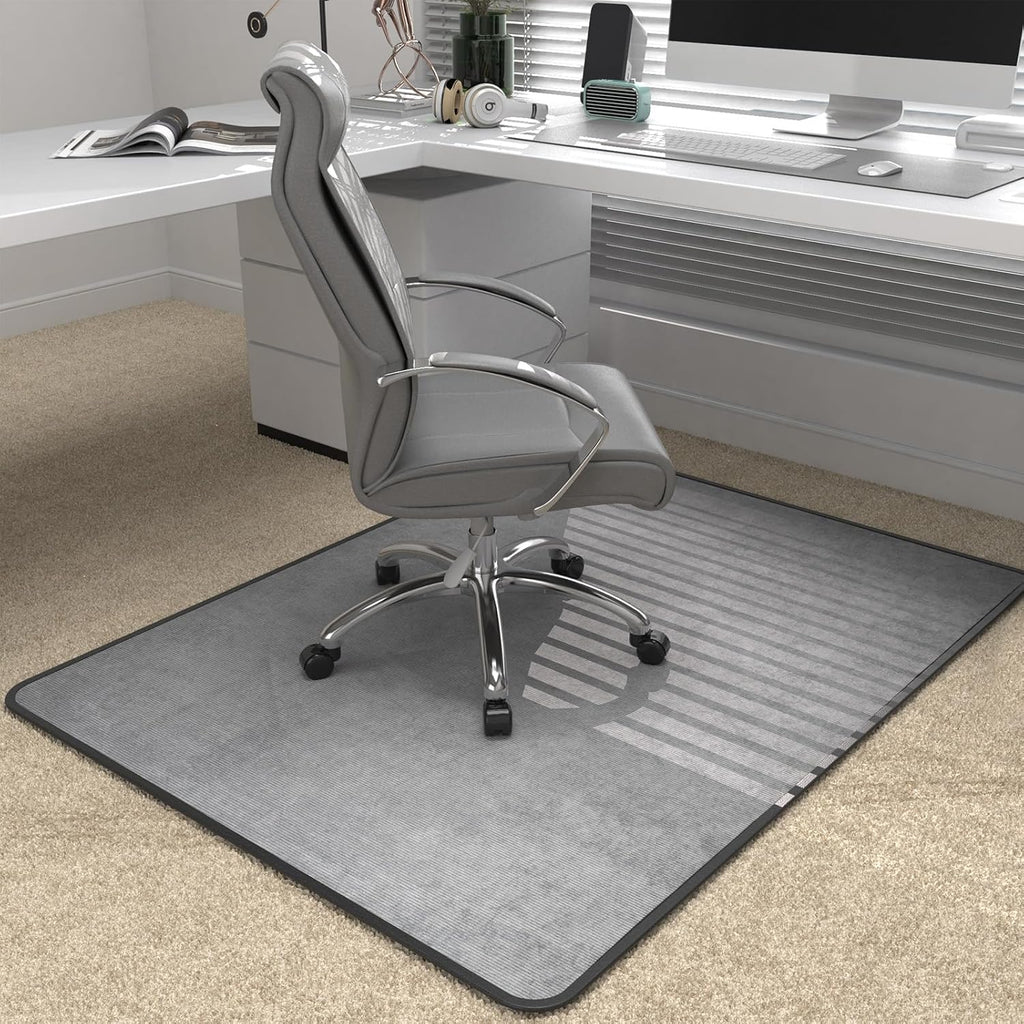 Heavy Duty Office Chair Mat for Carpet and Hardwood Floor Bohemian Desk Chair Mat Rug 36'' x 48'' Corduroy Surface Floor mats for Office Home