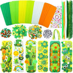 JULBEAR 36 Sets St Patricks Day Bookmark Craft Kits Foam Shamrock Arts | Blank by JULBEAR