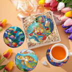 EWJRNSF 8 PCS Small Diamond Art Coasters Kits, Diamond Painting Coasters - Image 4
