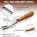 BeaverCraft Wood Carving Gouge 7L/22 Spoon Carving Tools, Chisels - Image 3