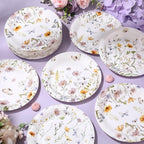 Funnymoom 60 Pcs 7 Inch Floral Party Plates Wildflower Paper Plates Spring - Image 6