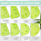 Kigley 2 Pcs Curved Corner Cutter Quilt Ruler Acrylic Sewing Patchwork Template - Image 3