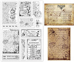 GLOBLELAND Vintage Handwriting Clear Stamps by GLOBLELAND