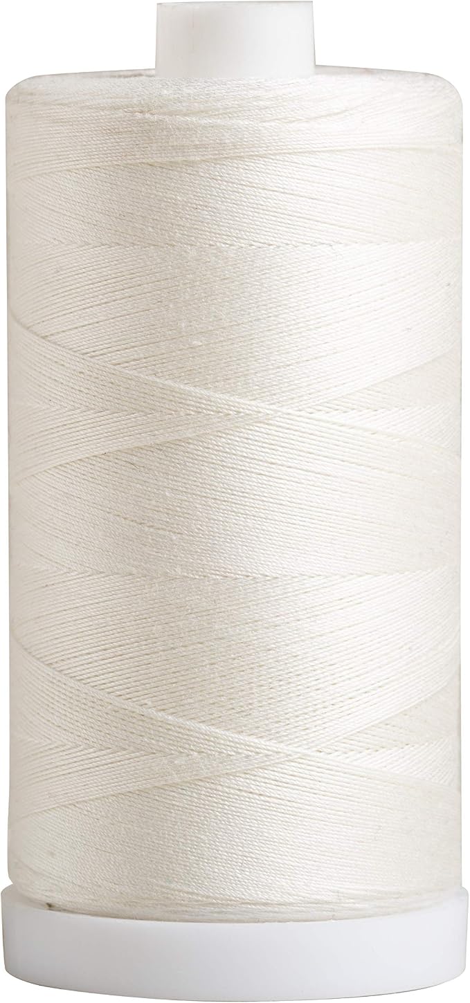 Connecting Threads Ivory 100% Cotton Thread Spool | Large 1200 yard thread spool by ConnectingThreads