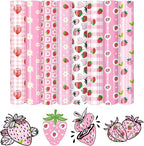 HTVSTD Pink Strawberry Heat Transfer Vinyl 8Sheets 12×10in Iron on Vinyl | by CraftingEveryday