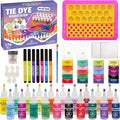 20 Colors Tie Dye Kit, 1 Tie Dye Workstation, 7 Set Fabric Markers, Non Toxic by WINSONS