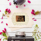 12 pcs Rectangle Theme Unfinished Wooden Photo Frames Floral Laser Cut Wood - Image 7