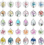 20Pcs 5Styles Dried Flower Tree Pendant Plant Pressed Flower Charms Mix by YionZian