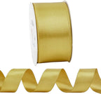 HUIHUANG Gold Satin Wired Ribbon 1-1/2 inch Gold Christmas Ribbon - Image 7