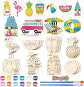 JellyArch 36 Pcs Summer Wood Cutouts Crafts by JellyArch