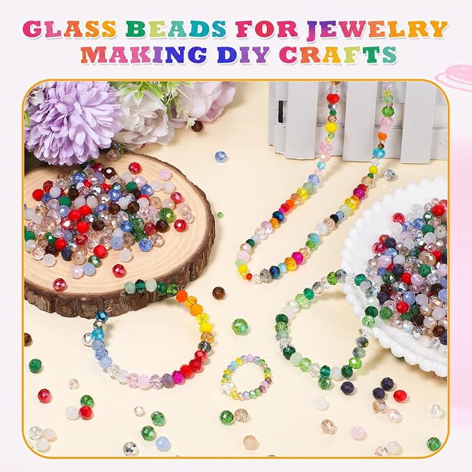 180pcs 10mm Crystal Glass Beads - Image 4
