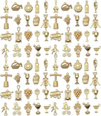 WOCRAFT 60pcs KC Gold Wine Charms Bracelet Charms by WOCRAFT