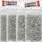 30200Pcs Silver Clear Rhinestones by Worthofbest