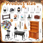 Rileryan 54 Pcs 1:12 Scale Magic Witchy House Kit Halloween Miniatures - Image 2