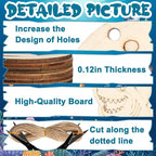 80PCS Unfinished Ornament Wood Crafts, Painting Blank Wooden Cutouts | DIY 10 - Image 3