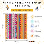 HTVSTD Aztec Heat Transfer Vinyl 12 Sheets 12×10in Iron on Vinyl | Aztec Brown - Image 2