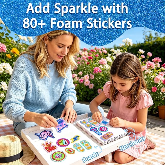 SOOVSY Foil Art Fun Craft Kit for Kids, 200 Foil Sheets, 80+ Foam Stickers - Image 5