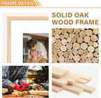 ATOBART 12x16 Picture Frame, OAK Wood Photo Frame 8.5x11 - Image 5