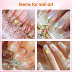 1200Pcs Crystal Gems for Crafts Mix Sizes Flatback Rhinestone Acrylic AB - Image 5