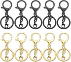 Gkeygo 10 Pack a Set Metal Lobster Claw Clasps and Key Rings, Key Chain - Image 9
