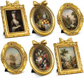 Vicenpal 3 Pcs Tiny Picture Ornate Frames 4 x 6 Inch Small Vintage Oval Picture by Vicenpal