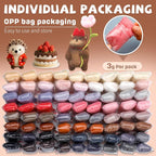 Mayboos 72 Pcs Needle Felting Wool, 24 Colors 7.6 oz Wool Roving Yarn, Fiber - Image 2