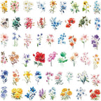 Transparent Flora Scrapbook Stickers Aesthetic Flowers Stickers | Transparent & - Image 2