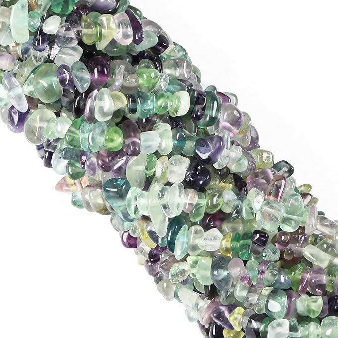 Crystal Chips with Holes for Jewelery Making 5mm-8mm Natural Gemstone Beads by Ouubuuy