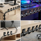 Cable Management Under Desk, 60 Pair Cord Organizer Straps | Reusable hook and - Image 6