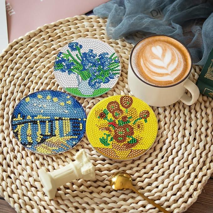 EWJRNSF 6 PCS Landscape Diamond Art Coasters Kit - Image 5