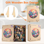 Mocfesk Wooden Puzzles for Adults, Hummingbird Jigsaw Puzzles 200 Pieces | - Image 8
