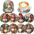 Clendo 8 PCS Christmas Gnome Diamond Art Coaster Kits by Clendo